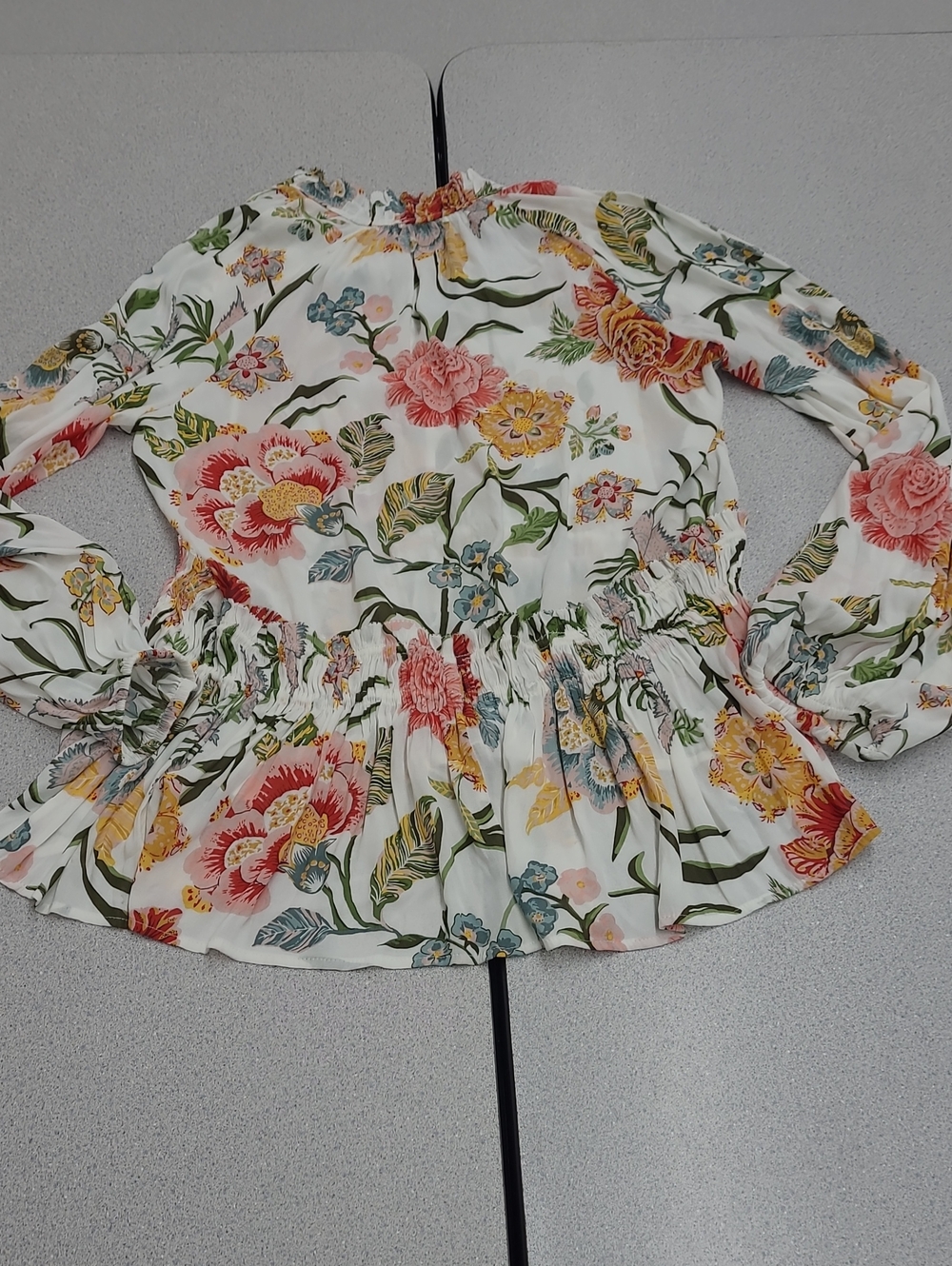 Ann Taylor Loft Poppy Floral Blouse Size S - Picture 9 of 11